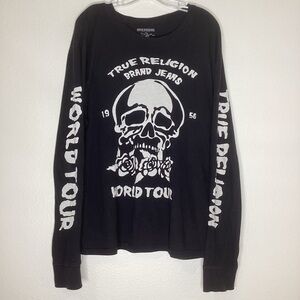 True Religion World Tour Tee Skull L/S Black XXL